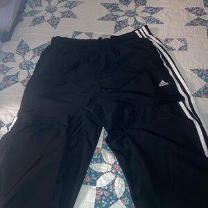 Women’s sz lg adidas track pants w zipper bottoms